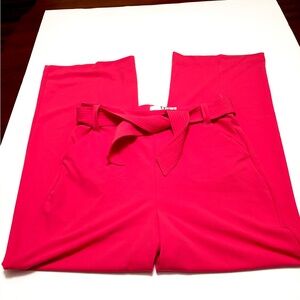 BBJ Los Angeles Hot Pink Paperbag Waist Wide Leg Pants XL